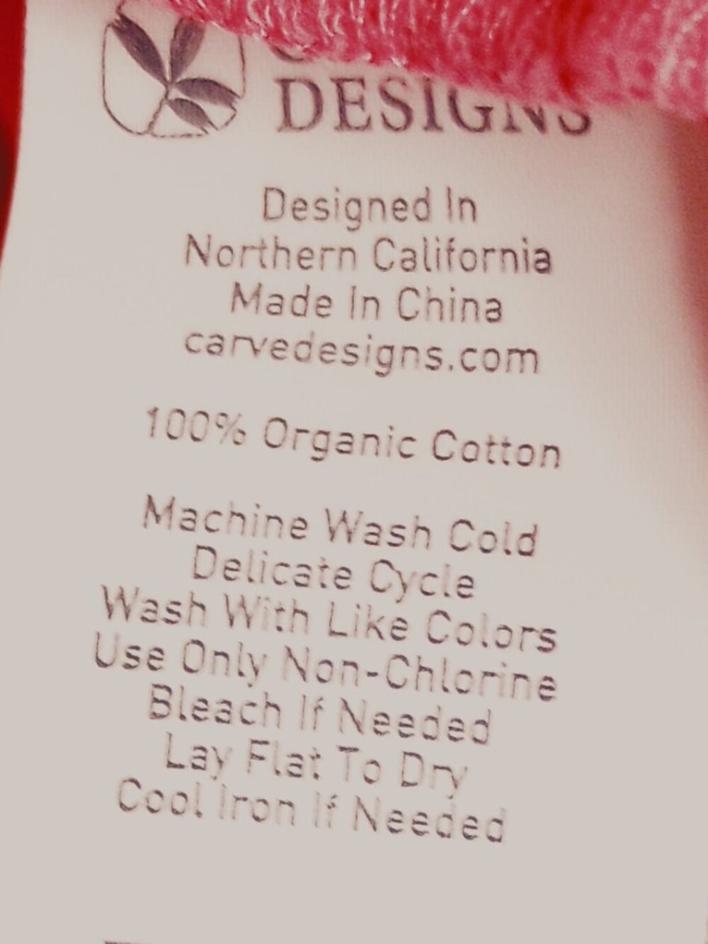 Carve Designs Heathered Pink Graphic Organic Cotton Tee NWOT - Picture 6 of 6
